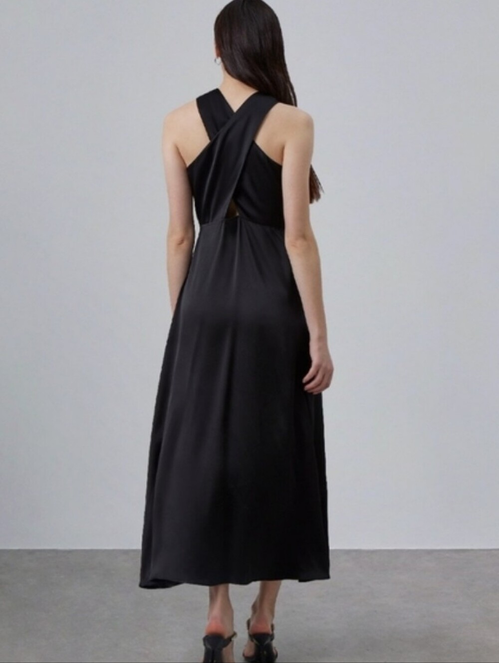 NWT Silk Maison Black Gown XXL - Picture 2 of 8